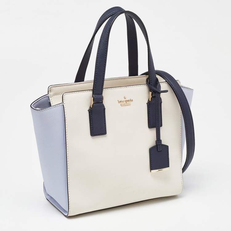 Pre Owned Kate Spade Tri Color Leather Cameron Street Lucie Tote