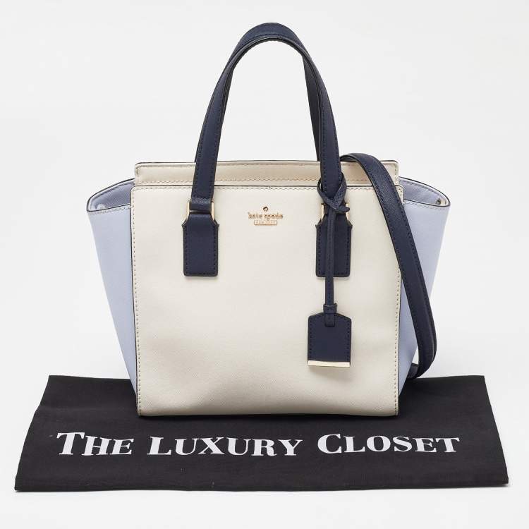 Pre Owned Kate Spade Tri Color Leather Cameron Street Lucie Tote