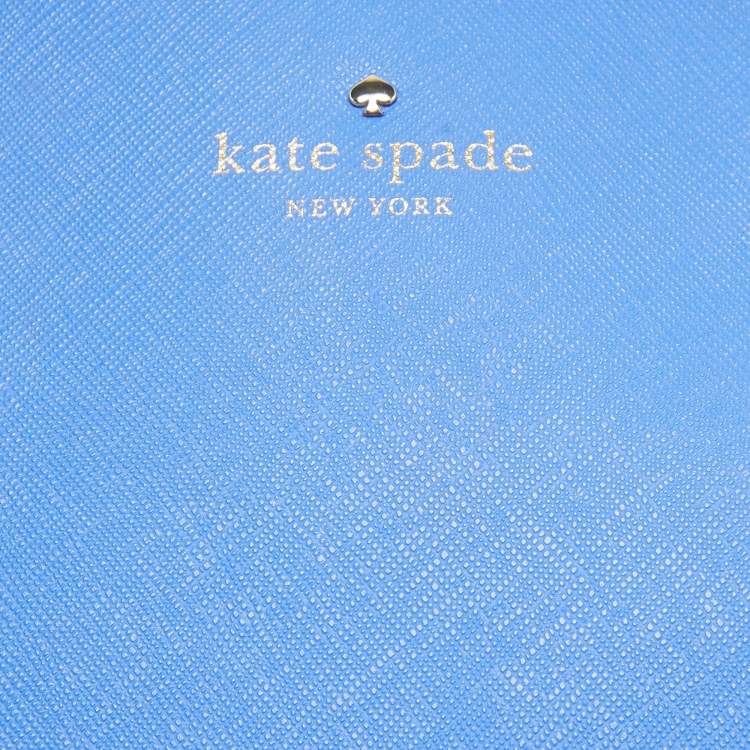 Pre Owned Kate Spade Two Tone Blue Leather Cedar Street Maise Satchel