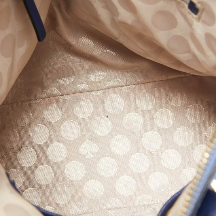 Pre Owned Kate Spade Two Tone Blue Leather Cedar Street Maise Satchel