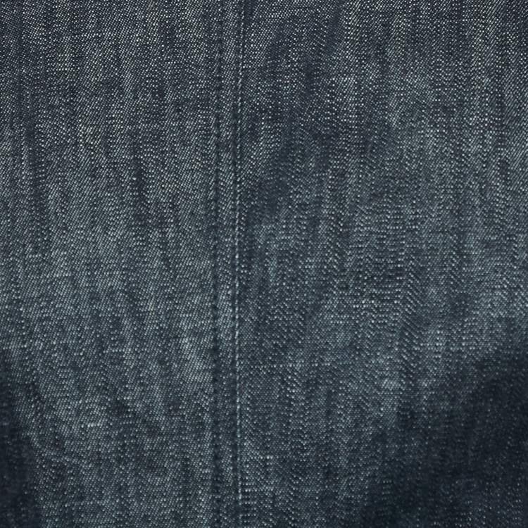 Pre Owned Kenzo Navy Blue Denim Jeans Sleeveless Short Dress M