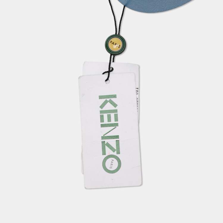 Pre Owned Kenzo Blue/Black Leather Waist Belt 