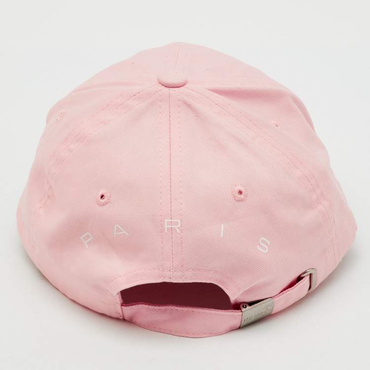 Pre Owned  Kenzo Pink Logo Print Cotton Baseball Cap One Size