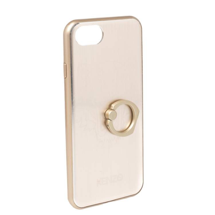 Pre Owned Kenzo Metallic Gold Tiger Print iPhone 7/8 Case