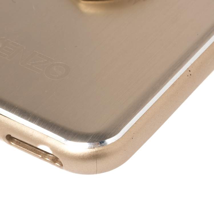 Pre Owned Kenzo Metallic Gold Tiger Print iPhone 7/8 Case