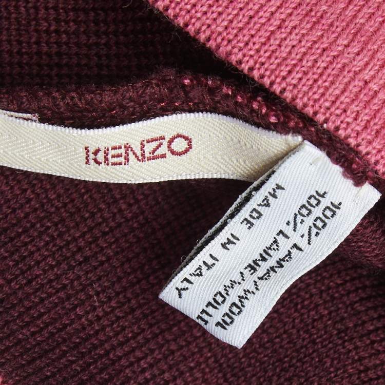 مملوكة مسبقًا Kenzo Pink Floral Jacquard Wool Beanie
