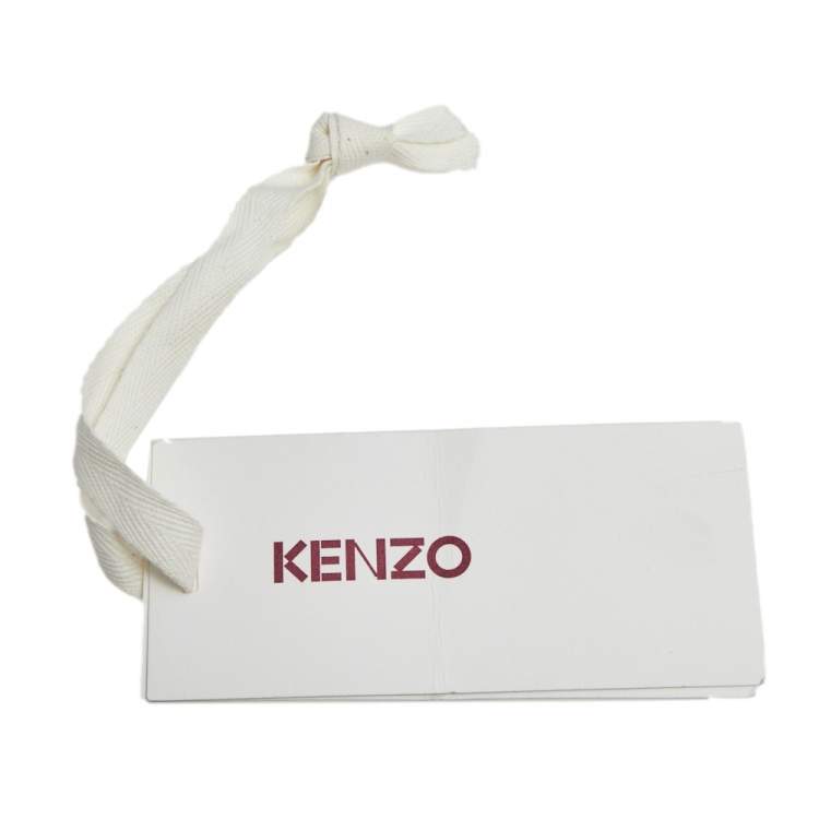 Pre Owned Kenzo Teal Floral Jacquard Wool Beanie