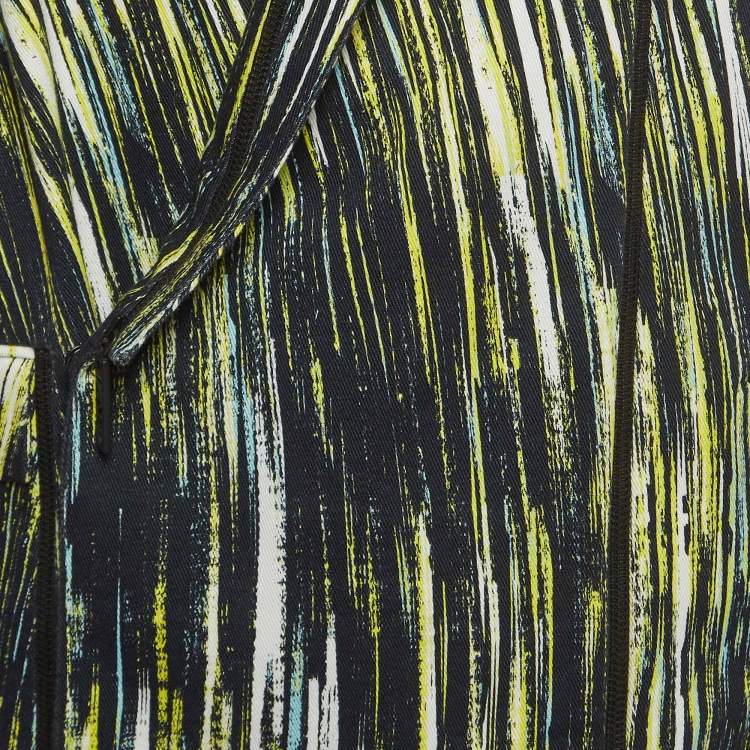 Pre Owned Kenzo Multicolor Printed Cotton Zip Detailed Sleeveless  Jacket M