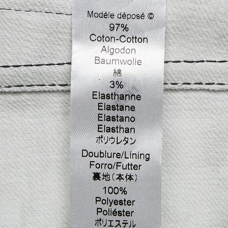 Pre Owned Kenzo Blue Floral Print Denim Skinny Jeans M Waist 30''