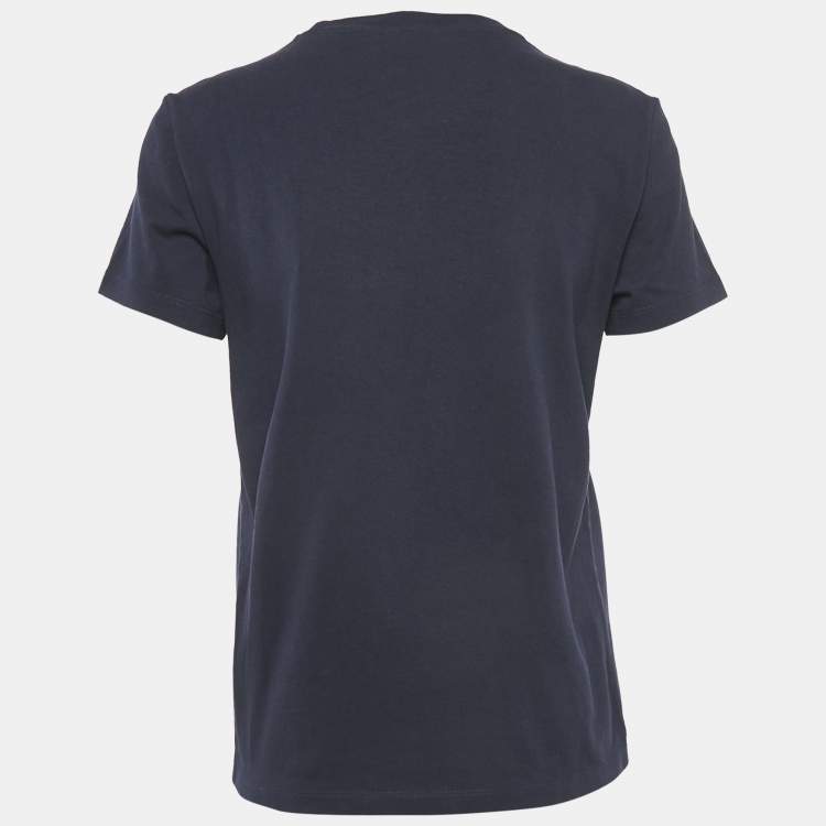 Pre Owned Kenzo Blue Logo Tiger Print Crew Neck T-Shirt M
