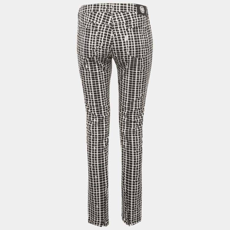 Pre Owned Kenzo Black Printed Denim Skinny Jeans M Waist 30"
