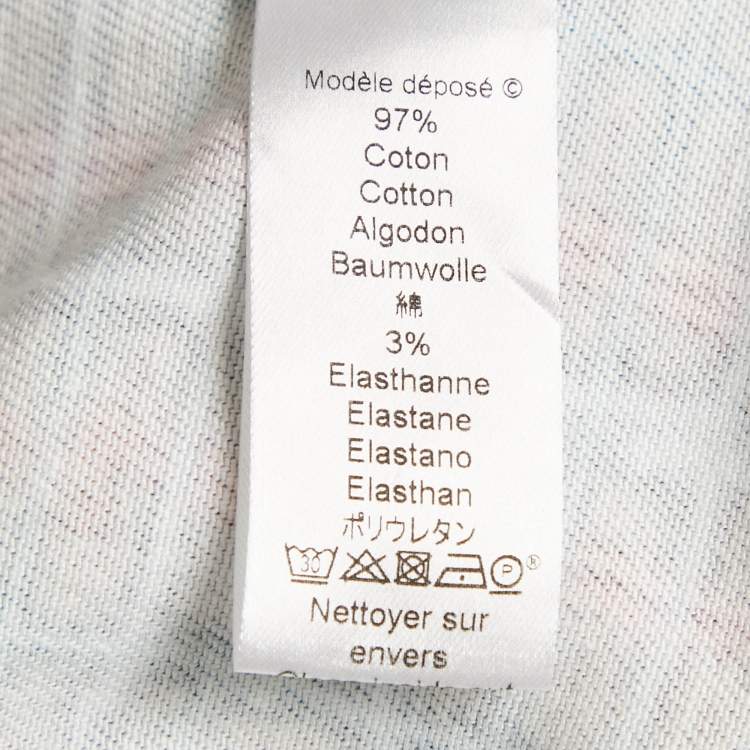 مملوكة مسبقًا Kenzo Blue Irregular Check Denim Skinny Jeans S Waist 29"