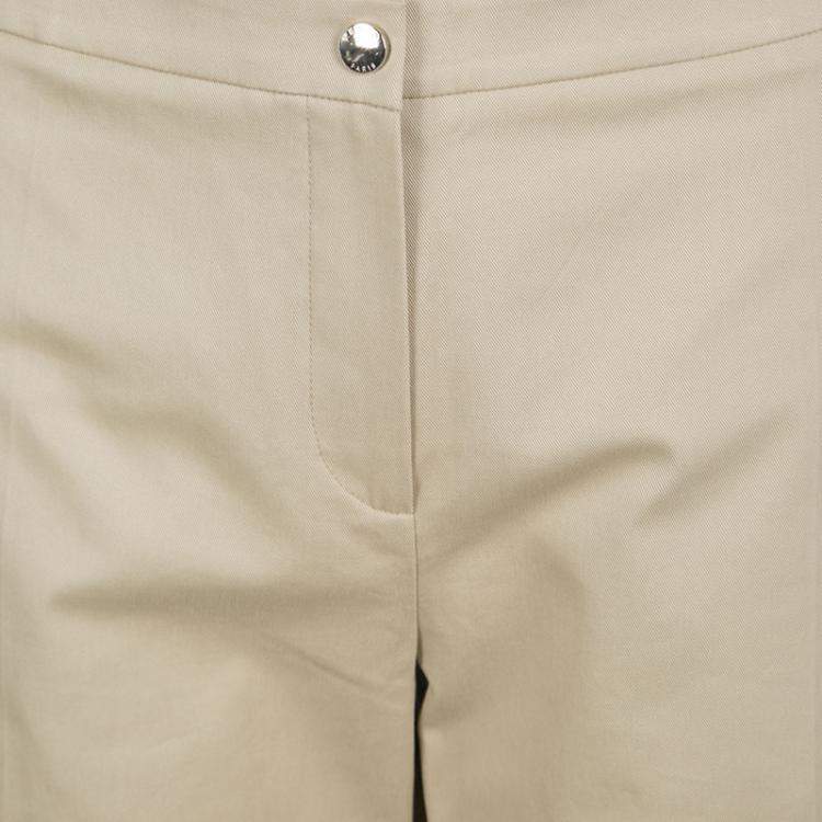 Pre Owned Kenzo Beige Cropped Trousers M