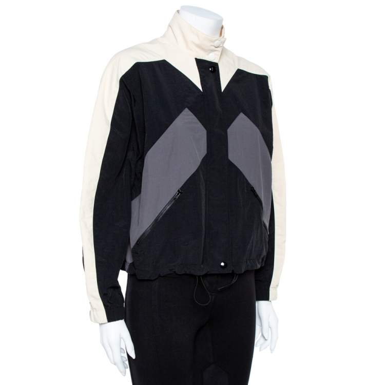 Pre Owned Kenzo Sport Black Stripe Detail Short Windbreaker XS