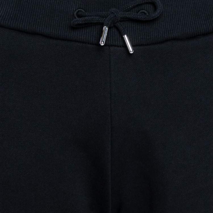 Pre Owned Kenzo Sport Black Rib Knit 'Big X' Jog Pants XS