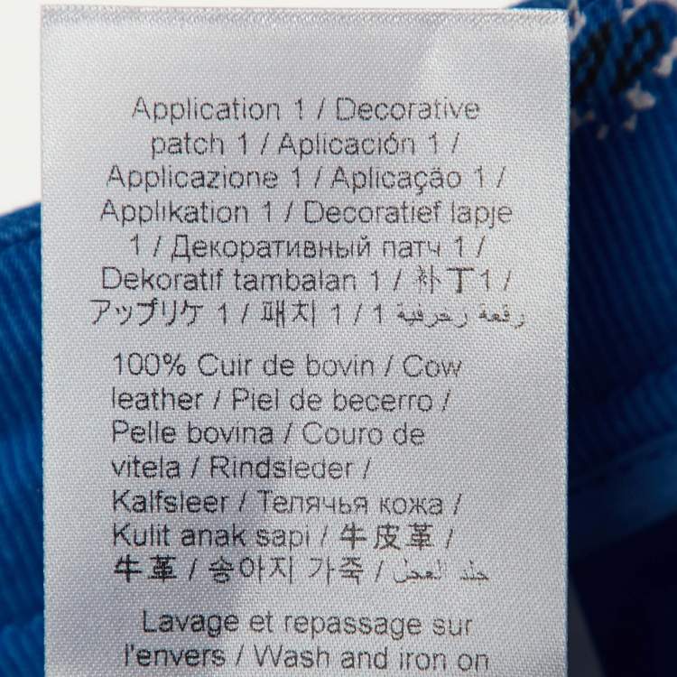 Pre Owned Kenzo Blue Printed Denim Mini Skirt M