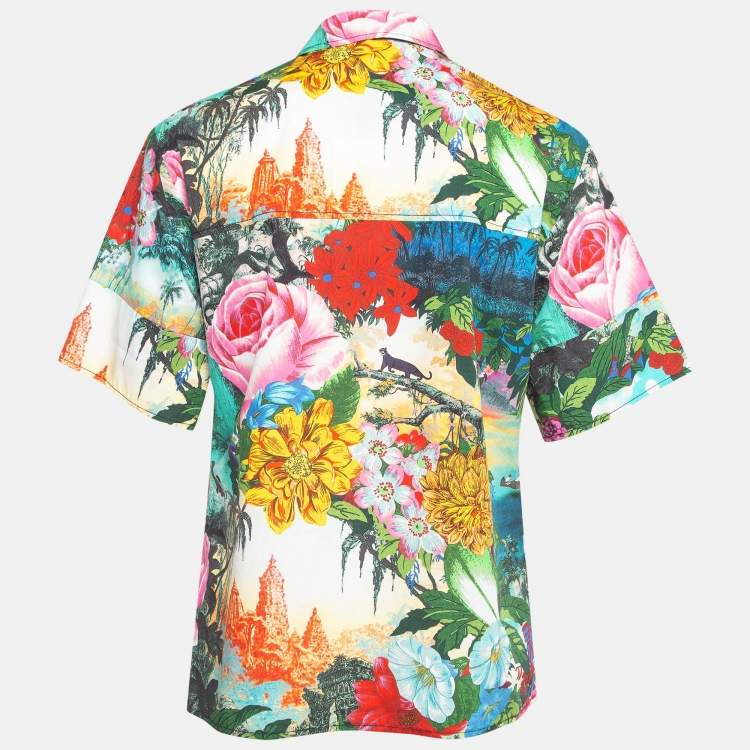 Pre Owned Kenzo X Disney Multicolor The Jungle Book Print Cotton Short Sleeve Shirt M