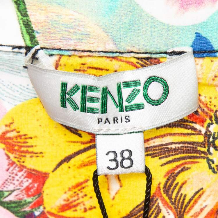 Pre Owned Kenzo X Disney Multicolor The Jungle Book Print Cotton Short Sleeve Shirt M