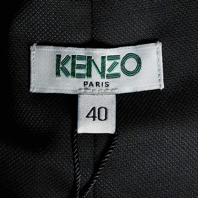 Pre Owned Kenzo Black Crepe V Neck Sleeveless Jumpsuit M