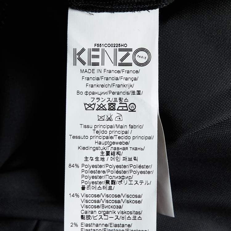 Pre Owned Kenzo Black Crepe V Neck Sleeveless Jumpsuit M