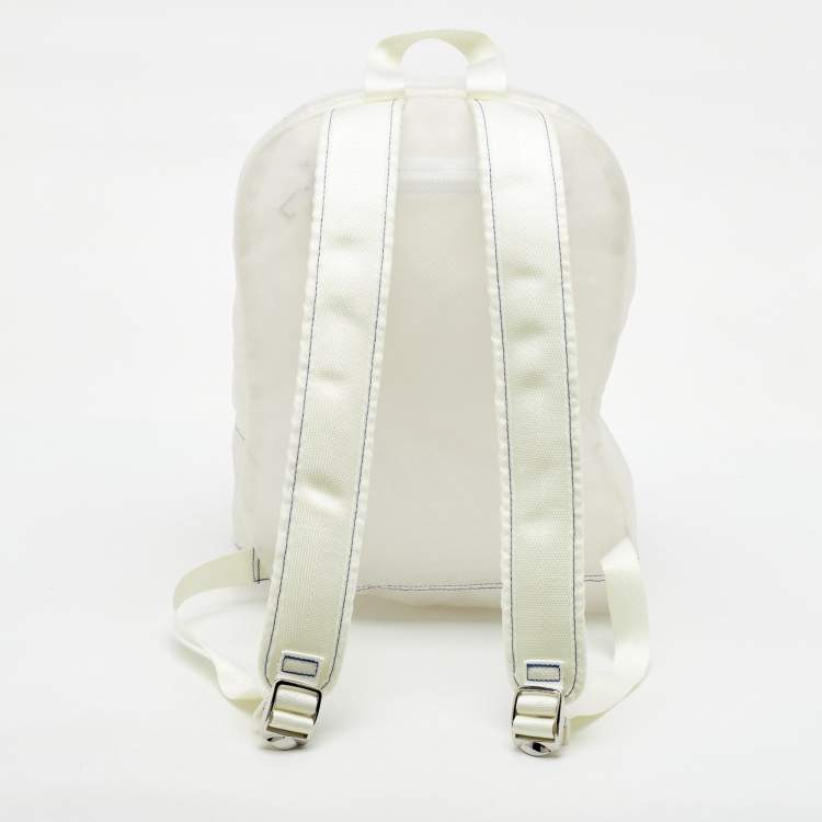 مملوكة مسبقًا Kenzo White/Transparent Mesh Tiger Backpack