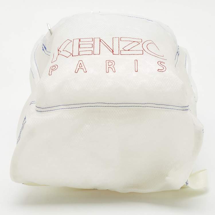 مملوكة مسبقًا Kenzo White/Transparent Mesh Tiger Backpack