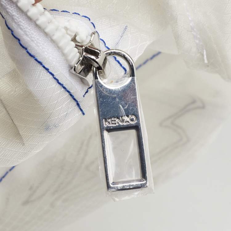 مملوكة مسبقًا Kenzo White/Transparent Mesh Tiger Backpack
