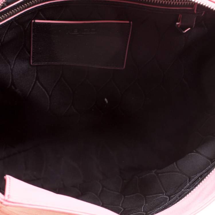 Pre Owned KENZO Red Leather K Logo Shopper Tote