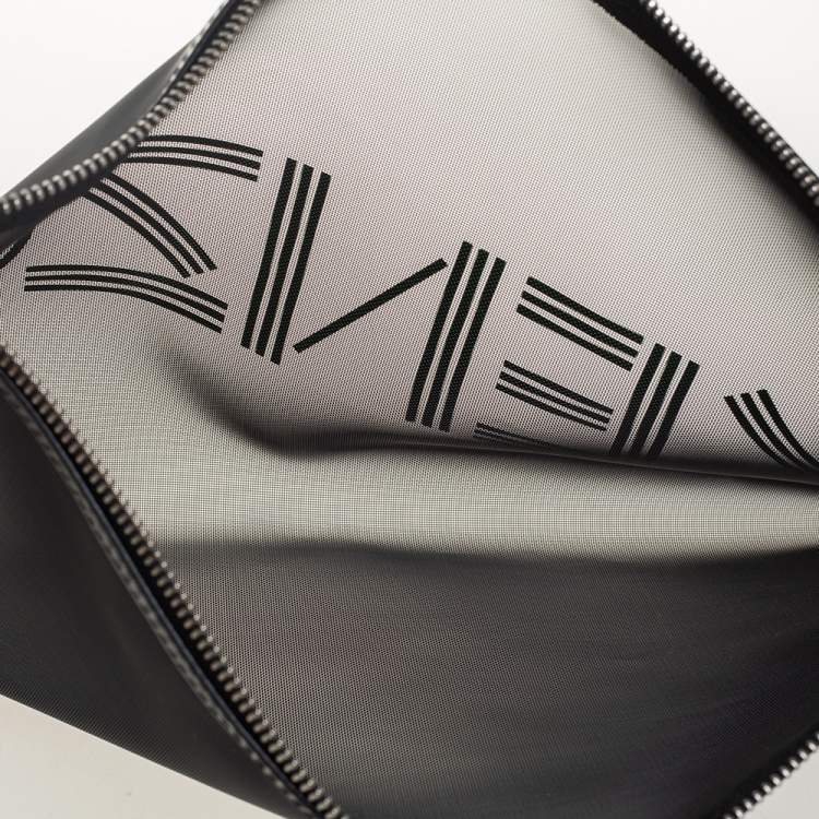 Pre Owned Kenzo Green/Black Mesh Clutch