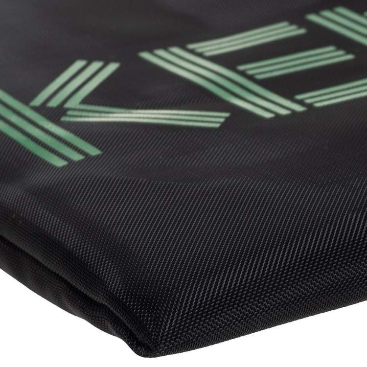 Pre Owned Kenzo Green/Black Mesh Clutch