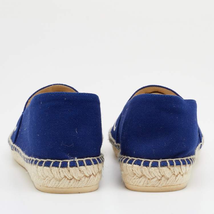Pre Owned Kenzo Blue Canvas Espadrilles Size 39