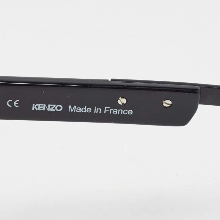 Pre Owned Kenzo Brown/Black KZ 3183 Frame Square Sunglasses