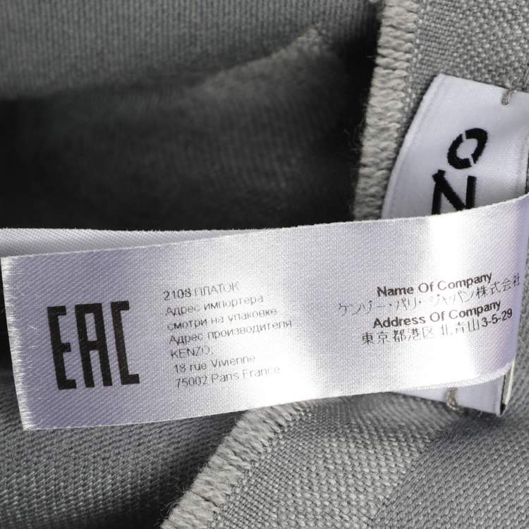 Pre Owned Kenzo Grey Wool Stole