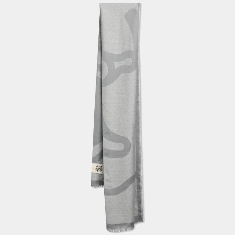 Pre Owned Kenzo Grey Wool Stole