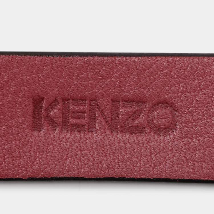 Pre Owned Kenzo Pink Leather Waist Belt M