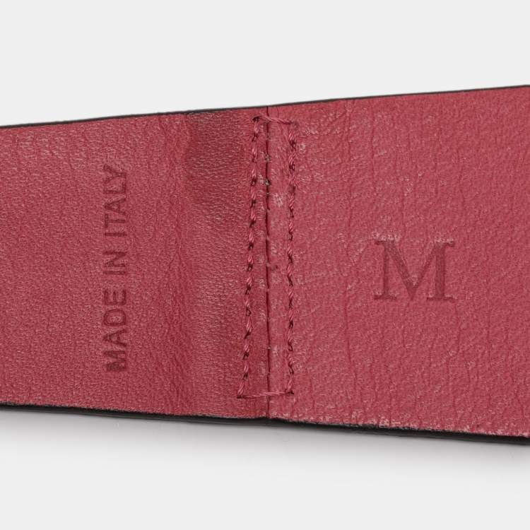 Pre Owned Kenzo Pink Leather Waist Belt M