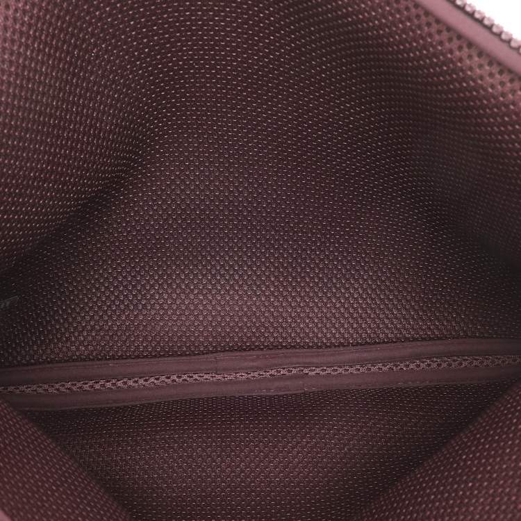 Pre Owned Kenzo Burgundy Neoprene Tiger Embroidered Laptop Case 
