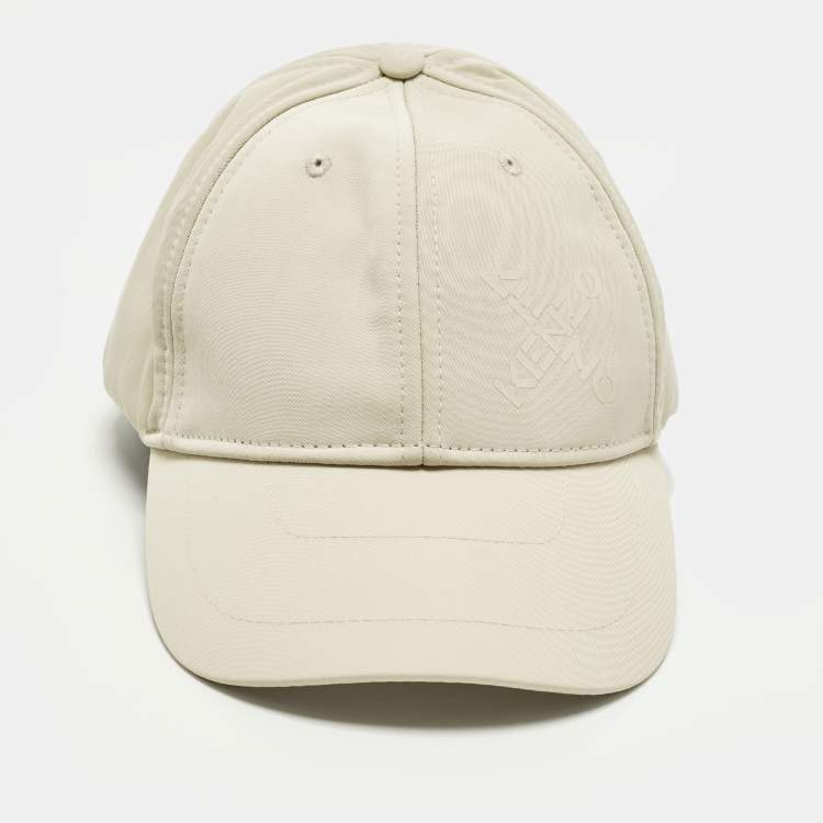 Pre Owned Kenzo Green Logo Print Synthetic Baseball Cap One Size 