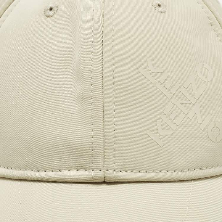 Pre Owned Kenzo Green Logo Print Synthetic Baseball Cap One Size 