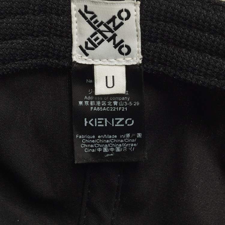 Pre Owned Kenzo Green Logo Print Synthetic Baseball Cap One Size 
