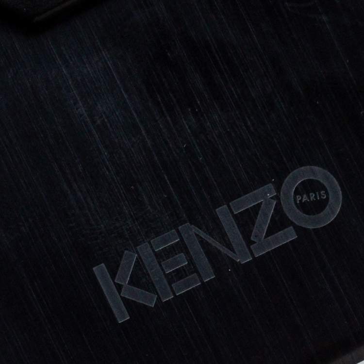 Pre Owned Kenzo Black PVC Tiger Print iPhone 7/8 Case