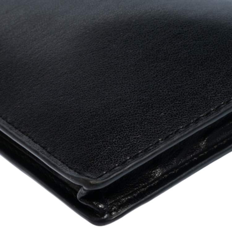 Pre Owned Kenzo Black Leather Eye Crossbody Phone Case
