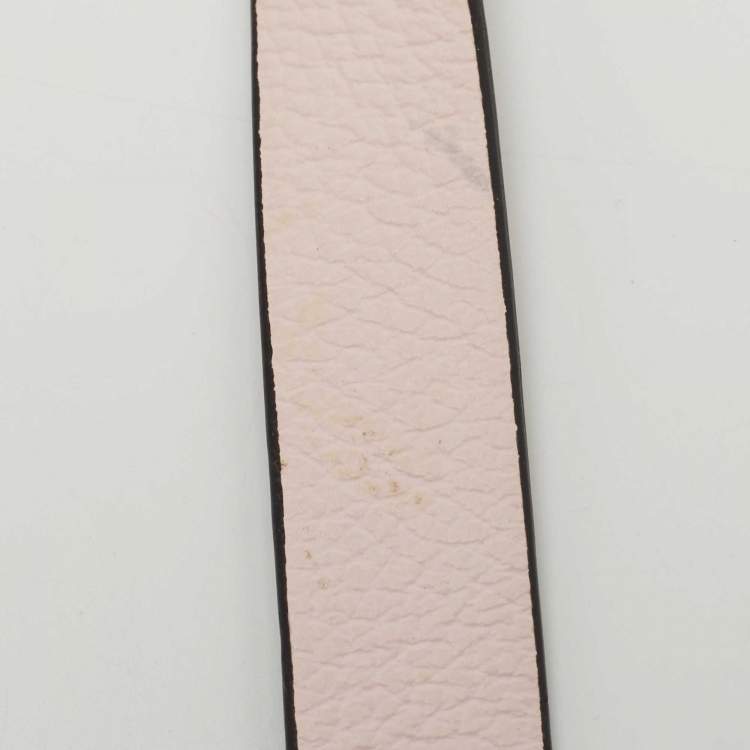 Pre Owned Kenzo Pink/Grey Leather Wrap Waist Reversible Belt