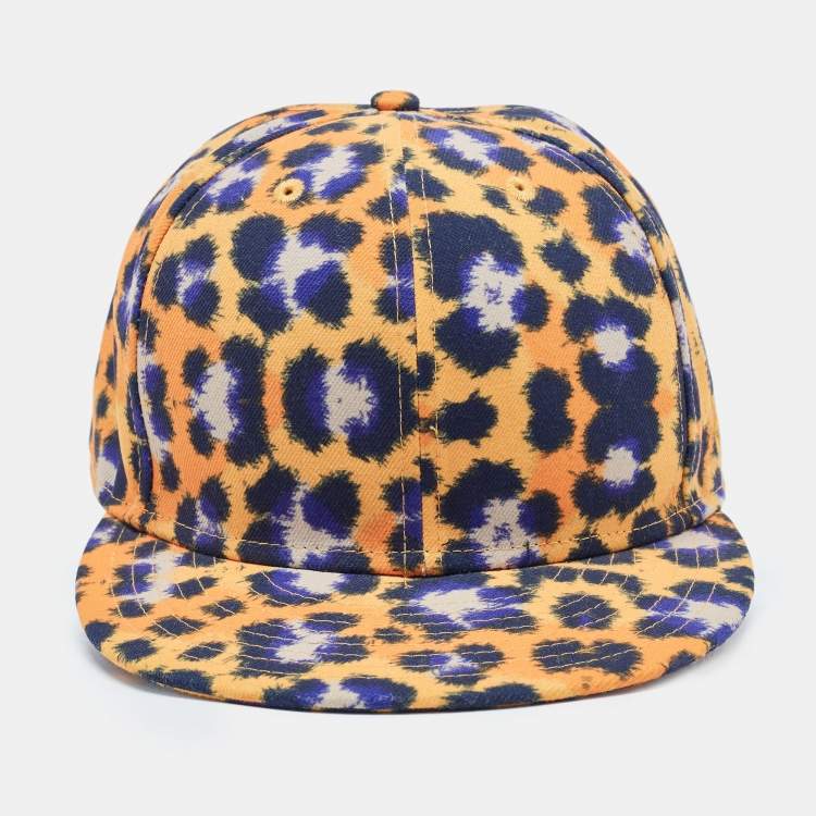 Kenzo Yellow Print Cotton New Era 59 Baseball Cap Size 63.5 Kenzo