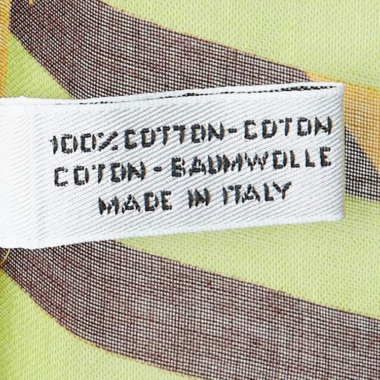 Pre Owned Kenzo Multicolor Fruits Print Cotton Square Scarf