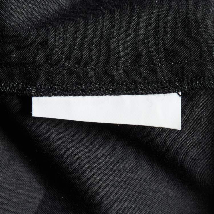 مملوكة مسبقًا Kenzo Black Cotton Poplin Lace Detailed Short Sleeve Dress M