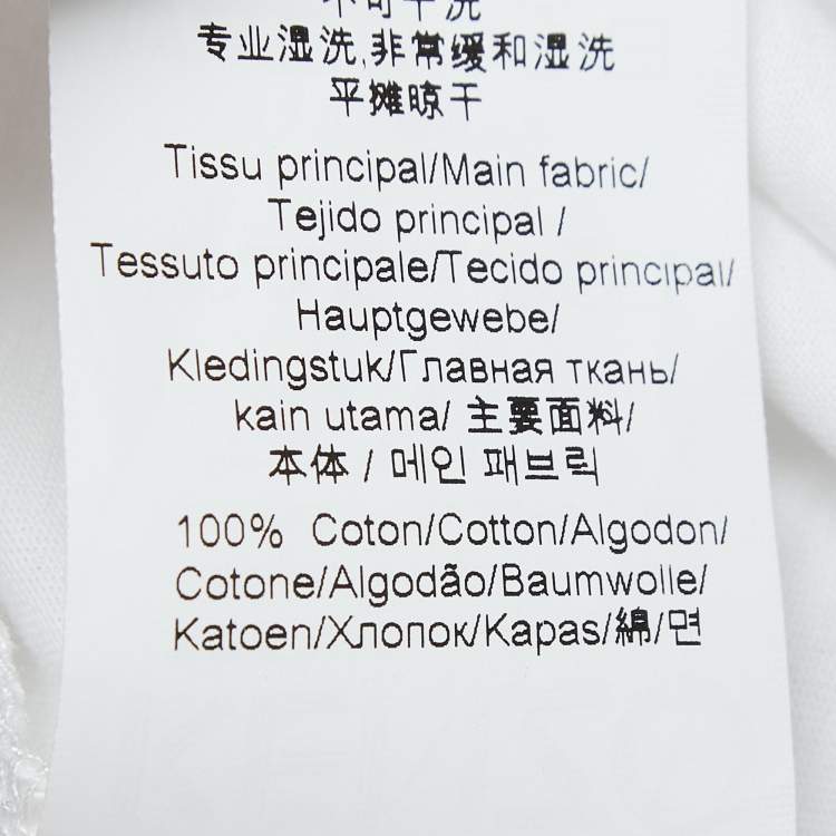 Pre Owned Kenzo White Printed Cotton Jersey T-Shirt S