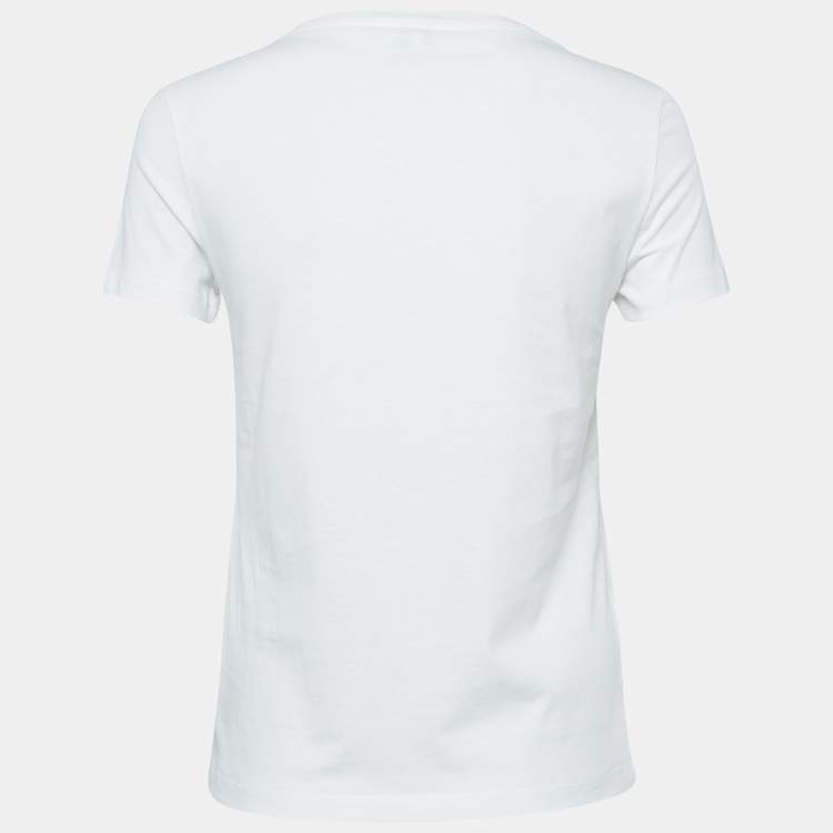 Pre Owned Kenzo White Printed Cotton Jersey T-Shirt S