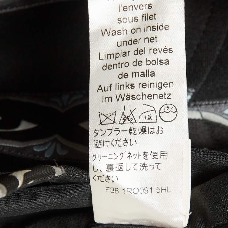 Pre Owned Kenzo Black Jersey Eye Patch Detail Mini Dress M