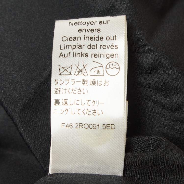 Pre Owned Kenzo Blue Square Lurex V-Neck Shift Dress L